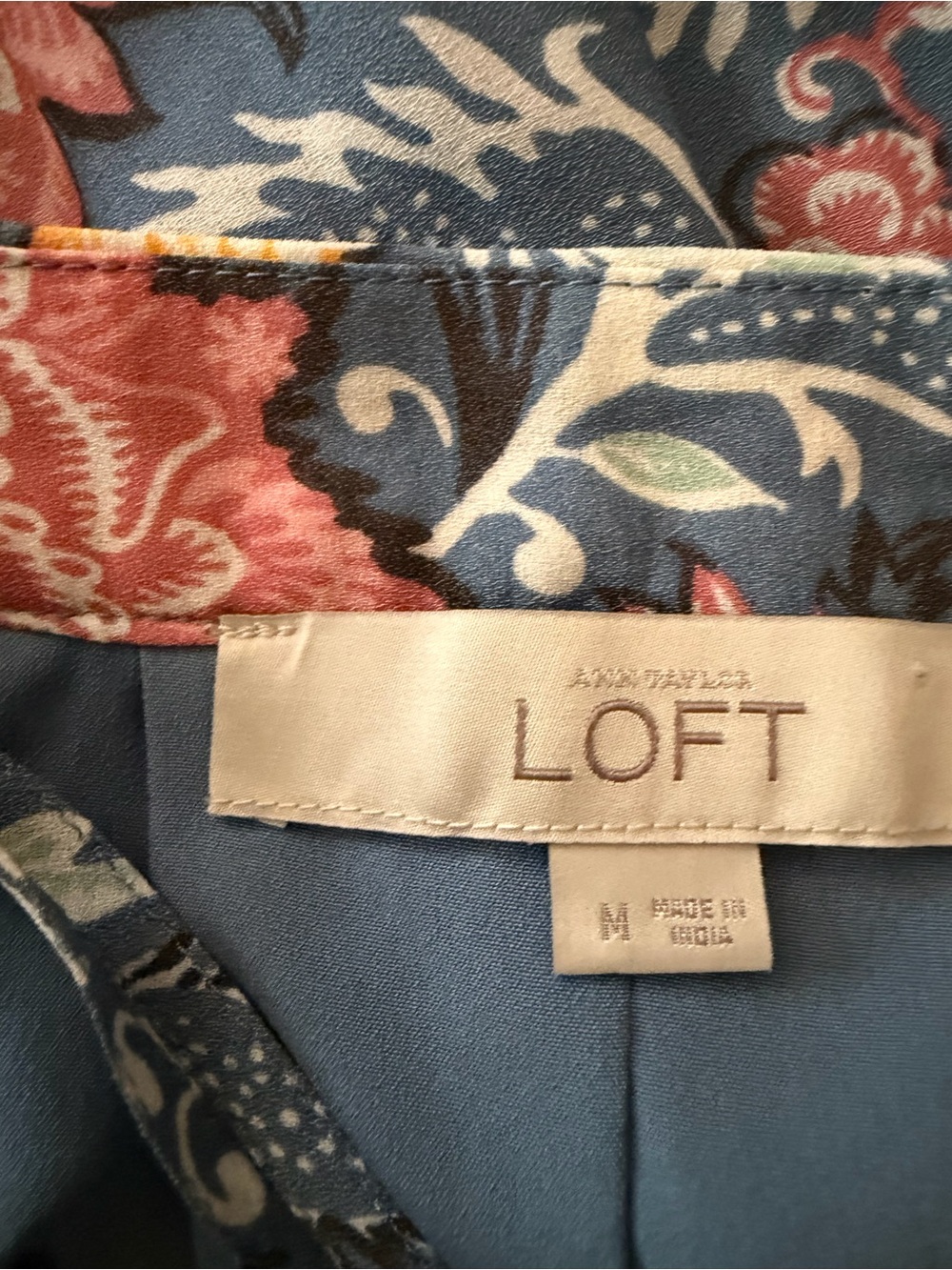 LOFT Floral Maxi Dress in Blue, Pink, and Yellow - Picture 5 of 6
